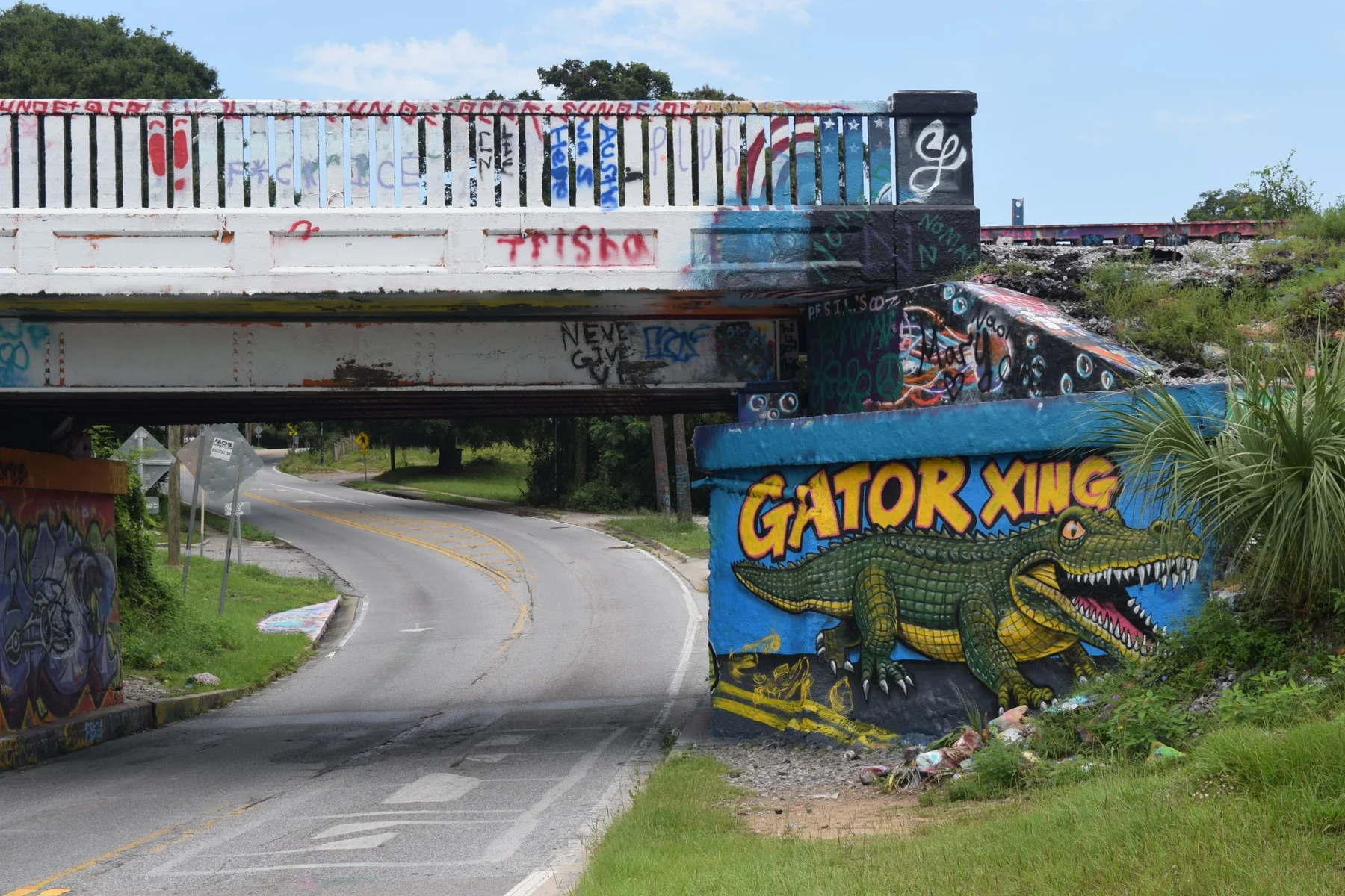 Pensacola Graffiti Bridge on 17th Avenue, gateway to East Hill