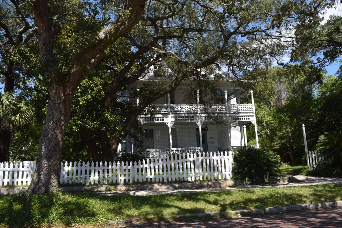 Historic North Hill home beneath mature live oaks