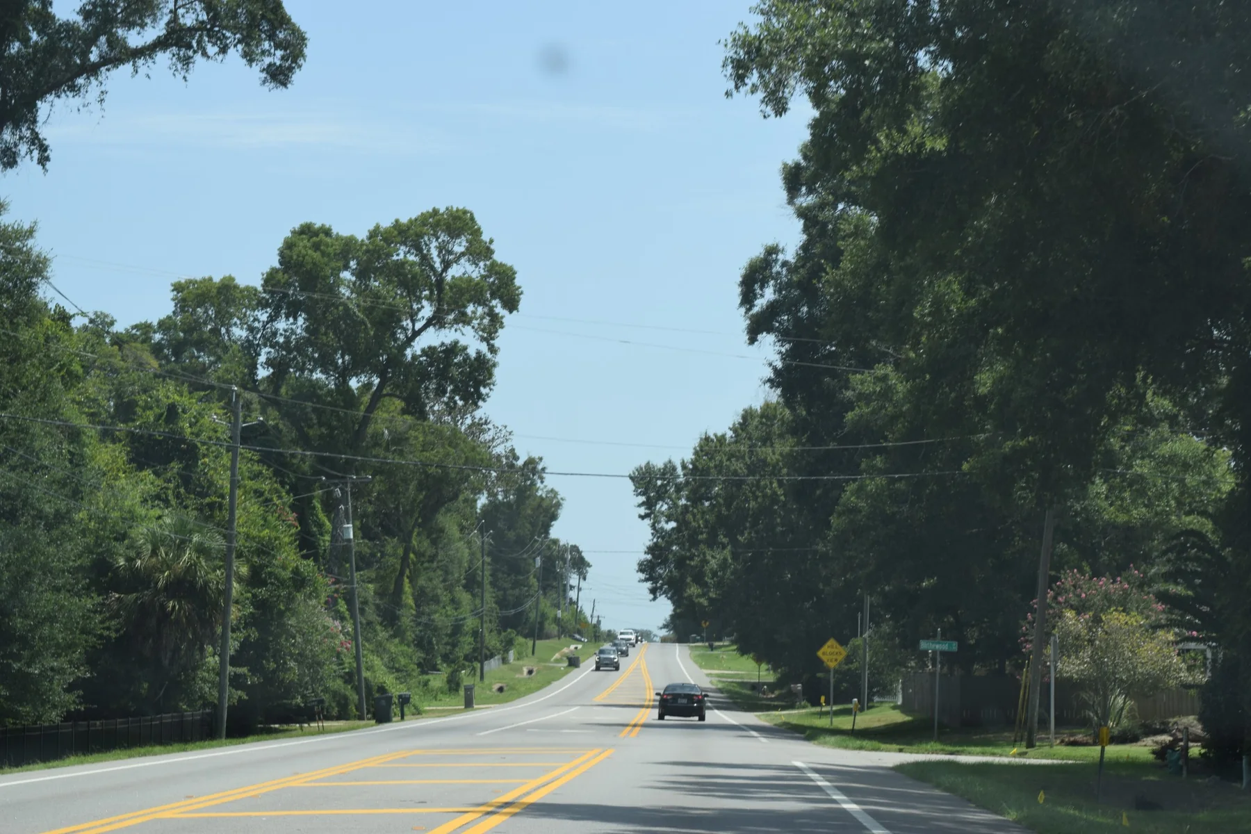 Residential roadway through Pace, Florida