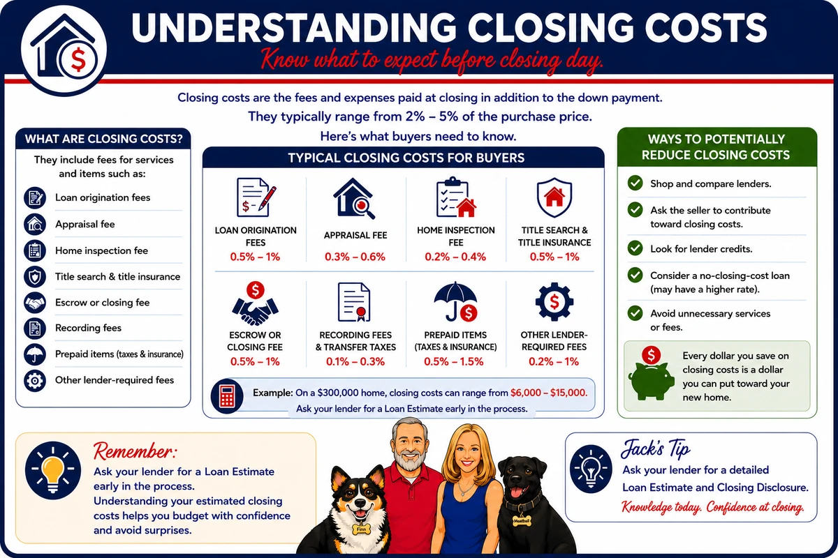 Understanding Closing Costs — typical buyer closing costs and ways to potentially reduce them